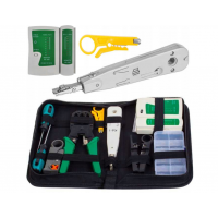 9 gabali tīkla instrumentu komplekts, LAN kabeļu testeris, 9 in 1 Kraft&Dele (KD10881)