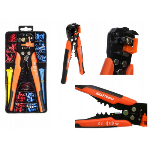 Автоматический инструмент для зачистки проводов с принадлежностями Kraft&Dele  KD10543