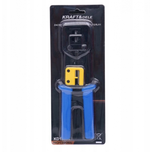 Kabeļu gofrēšanas instruments, tīkla savienotāja izvilcējs, LAN RJ45 caurvades savienotāji Kraft&Dele(KD10883)