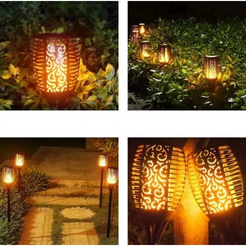 Saules dārza lampa - 4 lāpu komplekts (00023560)