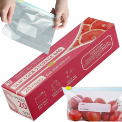 Пакеты из фольги с застежкой-молнией, герметичные, для пищевых продуктов, 600 мл, 20 шт. 07224