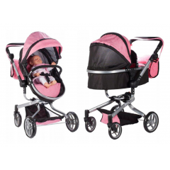 2-in-1 ratiņi princeses lellēm (107180)