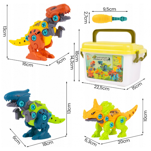 Dinozauru konstruktora komplekts ar grozāmiem klucīšiem (112261)