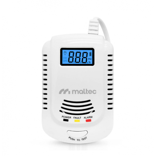 Oglekļa monoksīda gāzes sensors LPG trauksmes detektors sertificēts LCD 2in1MalTec(113562)