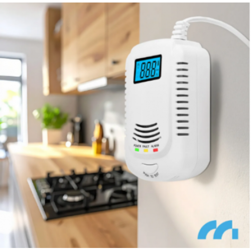 Oglekļa monoksīda gāzes sensors LPG trauksmes detektors sertificēts LCD 2in1MalTec(113562)