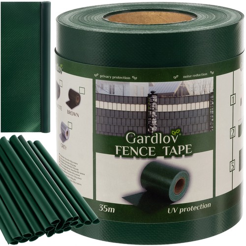 Apžogojuma lente Gardlov 19cmx35m 630g/m2 zaļa + skavas (00023706)