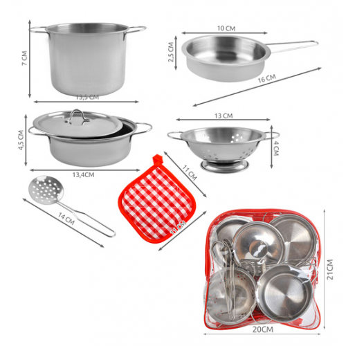 Bērnu virtuves piederumu komplekts. (23444)