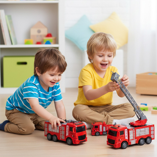 XXL komplekts: automašīnas, ugunsdzēsēju mašīna, celtnis bērniem, 6 collas 1:26305