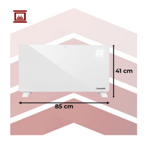 Elektriskais stikla radiators Zelva Kaminer. (26573)