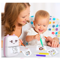 Mini bezvadu termiskā printers pārnesamais drukātājs fotogrāfijām un piezīmēm (27319_R)