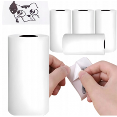 Termopapīrs mini pašlīmējošam printerim 55 mm 5 ruļļi ātrai drukāšanai (27320)