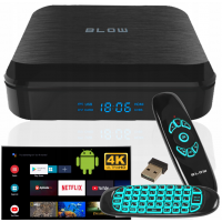 Televizora multimēdijas iekārta - Smart TV Box, Android 12, HDMI no BLOW (77-306)