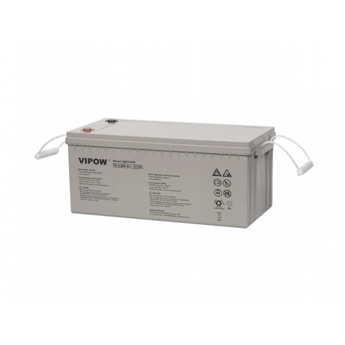 12 V 200 Ah gēla akumulators Vipow. (BAT0419)
