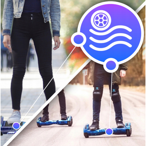 Giroskūteris - Hoverboard LED, Bluetooth, skaļruņi, 10 collu riteņi RETOO (E031-2)