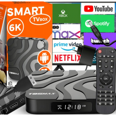 Мультимедийное устройство для телевизора Smart TV Box T95MAX, Android 9, 4 GB RAM / 32 ГБ от RETOO (E128)