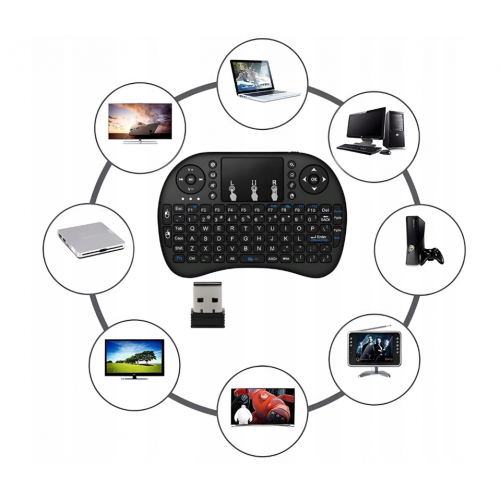 Беспроводная мини-клавиатура с подсветкой i8 Bluetooth Smart TV RETOO(E151-2)