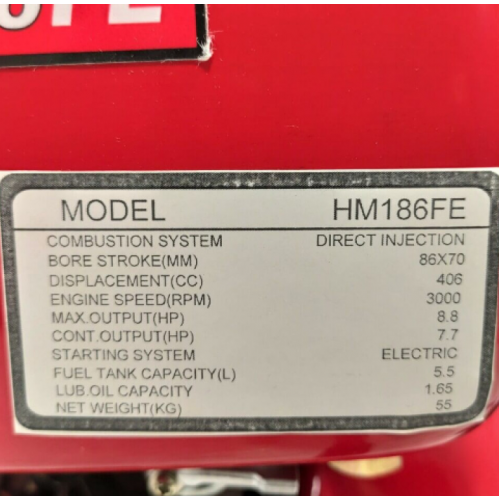 Dīzeļa dzinējs ar starteri 25mm no SUPTEC (HM-186FE)