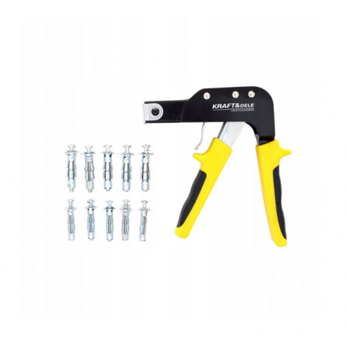Gofrēšanas pistole, naglu pistole, knaibles, tapas, instrumentu komplekts. Kraft&Dele (KD10574)