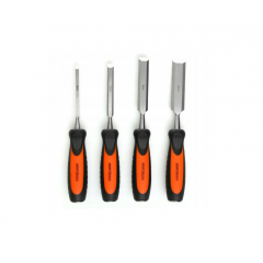 Набор стамесок 6, 12, 19, 25 мм для дерева - 4 штуки. KRAFT&DELE (KD10890)