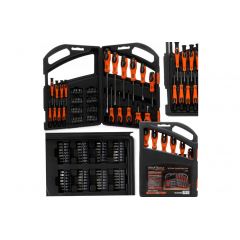 Skrūvgriežu un uzgaļu komplekts, 75 daļas, kastīte Kraft&Dele (KD10904)