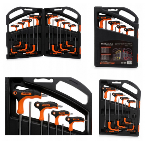 Skrūvgriežu komplekts 16 gab. īpaši kvalitatīva, kaste. no Kraft&Dele  (KD10907)