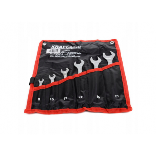 Kombinētās uzgriežņu atslēgas 6 gab. 8–21 mm  Atslēgu komplekts. Kraft&Dele (KD10925)