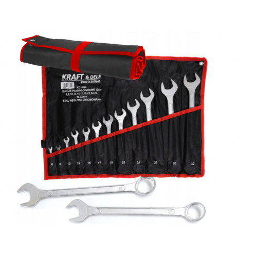 12 kombinēto atslēgu komplekts, 6-32 mm, plakanas. Kraft&Dele (KD10926)