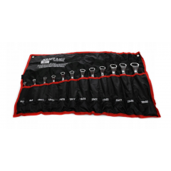 Набор изогнутых кольцевых гаечных ключей, 12 штук, 6-32 мм, в комплекте с тканью.Kraft&Dele(10927)