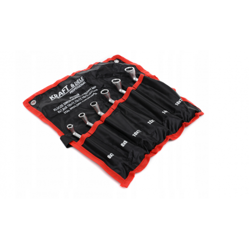 Divu galu gredzenatslēgas 6–17 mm, izliekts korpuss, 6 gab Kraft&Dele. (KD10928)