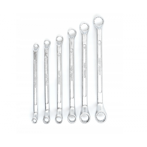 Divu galu gredzenatslēgas 6–17 mm, izliekts korpuss, 6 gab Kraft&Dele. (KD10928)