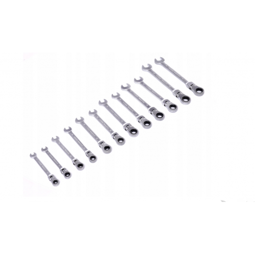 Sprūdrata atslēga ar atvērtu galu, 8-19 mm, pusotra, 12 gab. Kraft&Dele (KD10947)