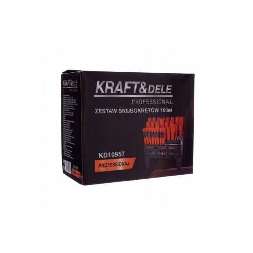 Набор отвёрток и бит, большой, 100 шт. Kraft&Dele (KD10957)