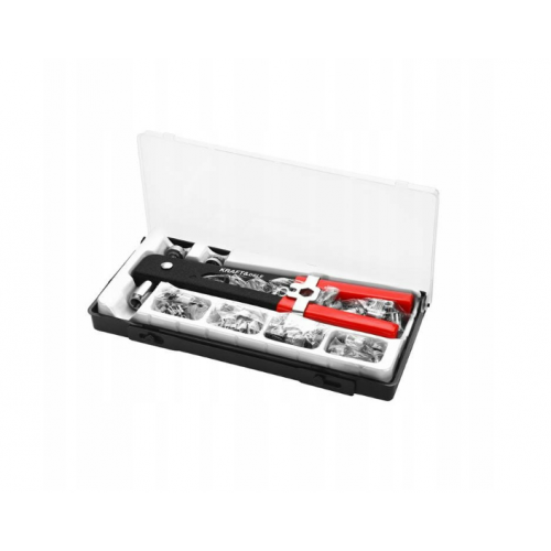 Rokas kniedēšanas instruments M3-M8 kniedēšanas uzgriežņiem, 106 gabali komplekts Kraft&Dele (KD11299)