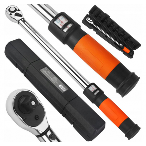 Griezes momenta dinamometriskā atslēga 1/2" 20-220Nm. Sertificēta, izturīga. Kraft&Dele (KD11382)