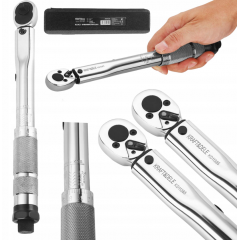 Динамометрический ключ с трещоткой 1/4 дюйма, 5-25 Нм, прочный крафт-кейс. KRAFT&DELE (KD11385)