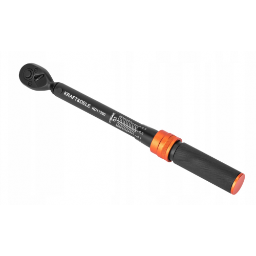 Griezes momenta dinamometriskā atslēga 1/4" 1-25 Nm 290 mm, koferis, sertificēta. Kraft&Dele (KD11390)