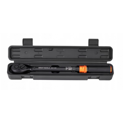 Griezes momenta dinamometriskā atslēga 1/2" 10-60NM 310 mm. koferis. Kraft&dele (KD11391)