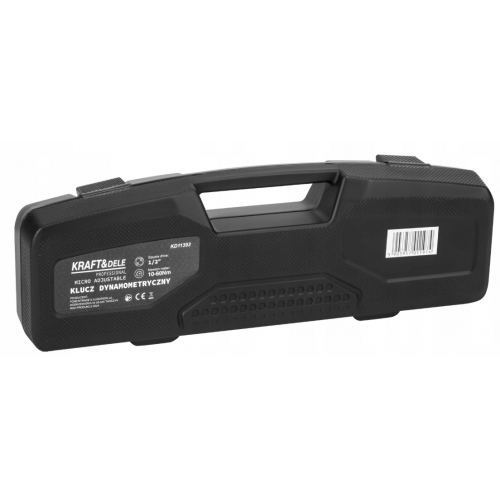 Griezes momenta dinamometriskā atslēga 1/2" 10-60 Нм 290 мм, koferis, sertificēta 72-Z. Kraft&Dele (KD11393)