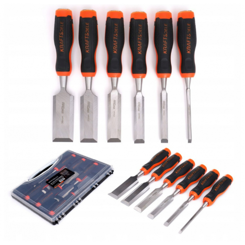 6 kokgriezumu kaltu komplekts 6, 13, 19, 25, 32, 38 mm. Kraft&Dele (KD11772)