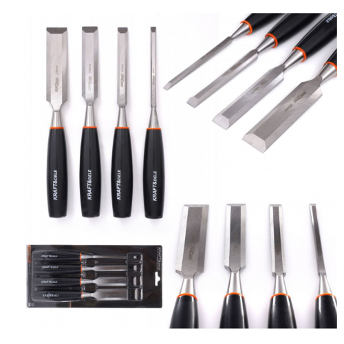 4 kokgriezumu kaltu komplekts, 6, 12, 19, 25 mm. Kraft&Dele (KD11773)