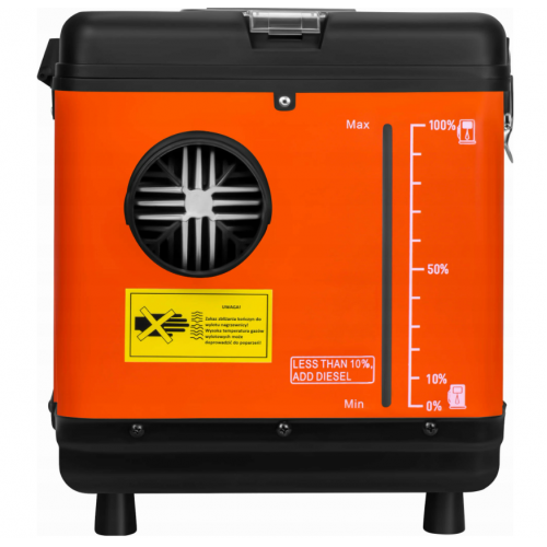 Eļļas sildītājs ar sadegšanas ventilatoru, stāvvietas sildītājs, 9 kW, 12 24 230 V. (KD11784)