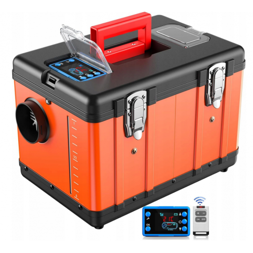 Eļļas sildītājs ar sadegšanas ventilatoru, stāvvietas sildītājs, 9 kW, 12 24 230 V. (KD11784)