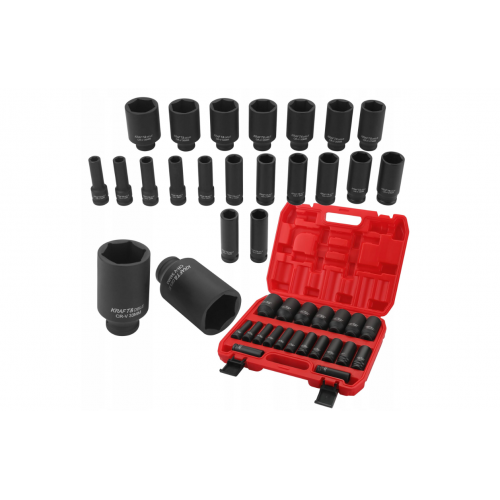 20 daļu trieciena uzgriežņu atslēgu komplekts, 1/2 collu sešstūra uzgalis, izturīgs korpuss Kraft&Dele (KD11794)