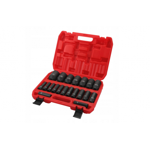 20 daļu trieciena uzgriežņu atslēgu komplekts, 1/2 collu sešstūra uzgalis, izturīgs korpuss Kraft&Dele (KD11794)