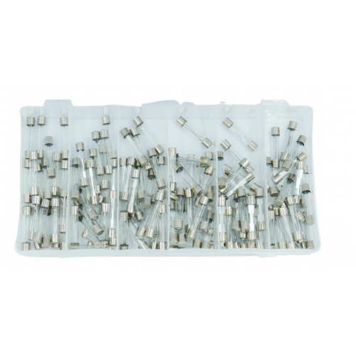 30 mm automašīnas drošinātāju stikla drošinātāju komplekts 5-30A, 120 gab. kastē KRAFT&DELE (KD1302)