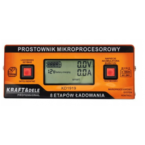 Mikroprocesora taisngriezis 10 ampēri, 4 darbības režīmi KRaft&Dele (KD1919)