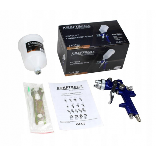 Krāsas smidzināšanas pistole 600 ml 1,3 mm 2,5–4 bar Kraft&Dele (KD2112)