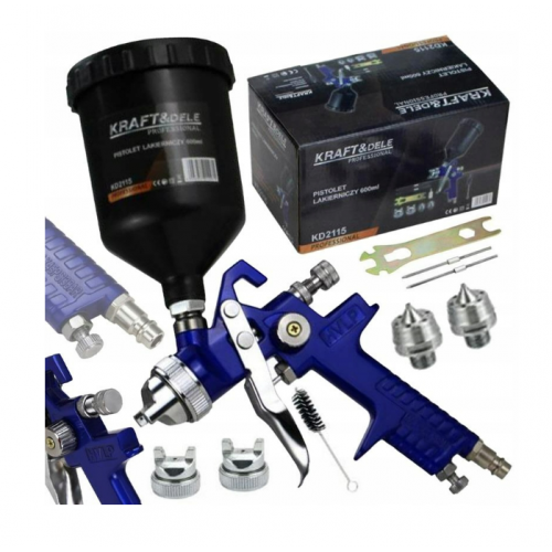 Smidzināšanas pistole krāsošanai 2 - 3,5 bāri 600 ml Kraft&Dele (KD2115)