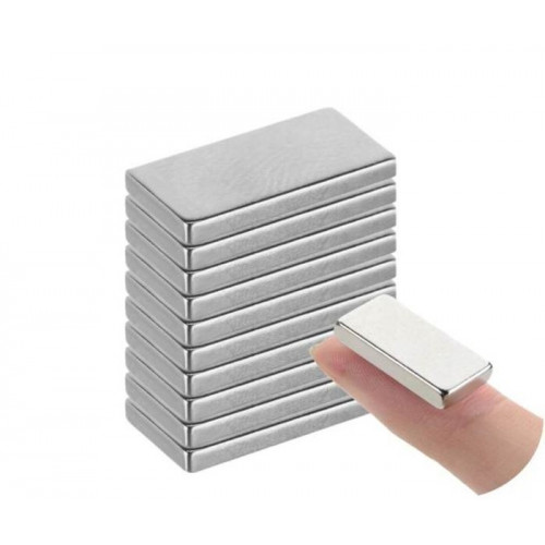 Neodīma plāksnes magnēts 10x5 mm taisnstūrveida, spēcīgs, liels (KD11834)