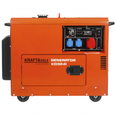 Ģenerators 230V 400V 7kW dīzeļdegviela + ATS Kraft&Dele (KD3241)